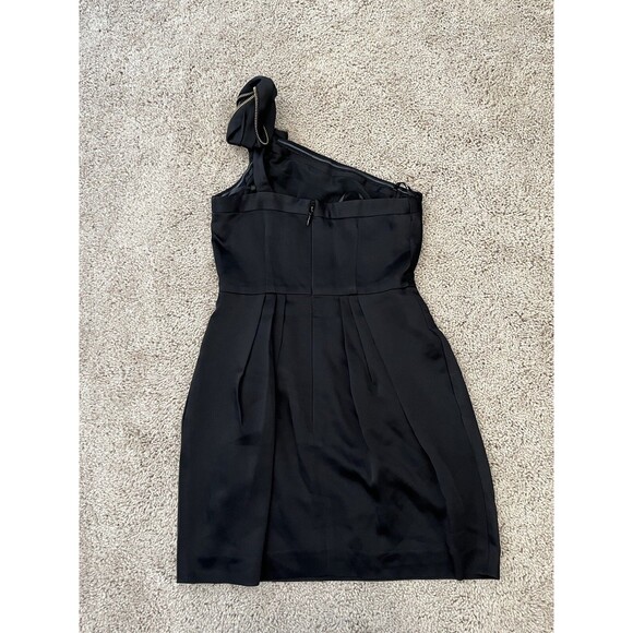 BCBG MAXAZRIA Black Monaco One Shoulder Ruffled Mini Dress Size 2 *Please Read* - Picture 9 of 12